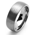 thumbnail image 1 of Men Women Tungsten Carbide Wedding Band Ring 8mm Comfort Fit Brushed Domed Ring For Men & Women, 1 of 3
