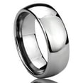 thumbnail image 1 of Men Women Tungsten Carbide Wedding Band Ring 8mm Comfort Fit Domed Clasic Tungsten Ring, 1 of 3