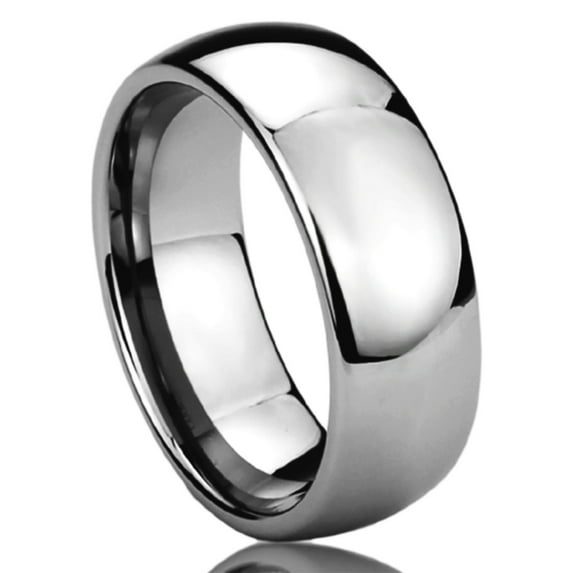 Men Women Tungsten Carbide Wedding Band Ring 8mm Comfort Fit Domed Clasic Tungsten Ring