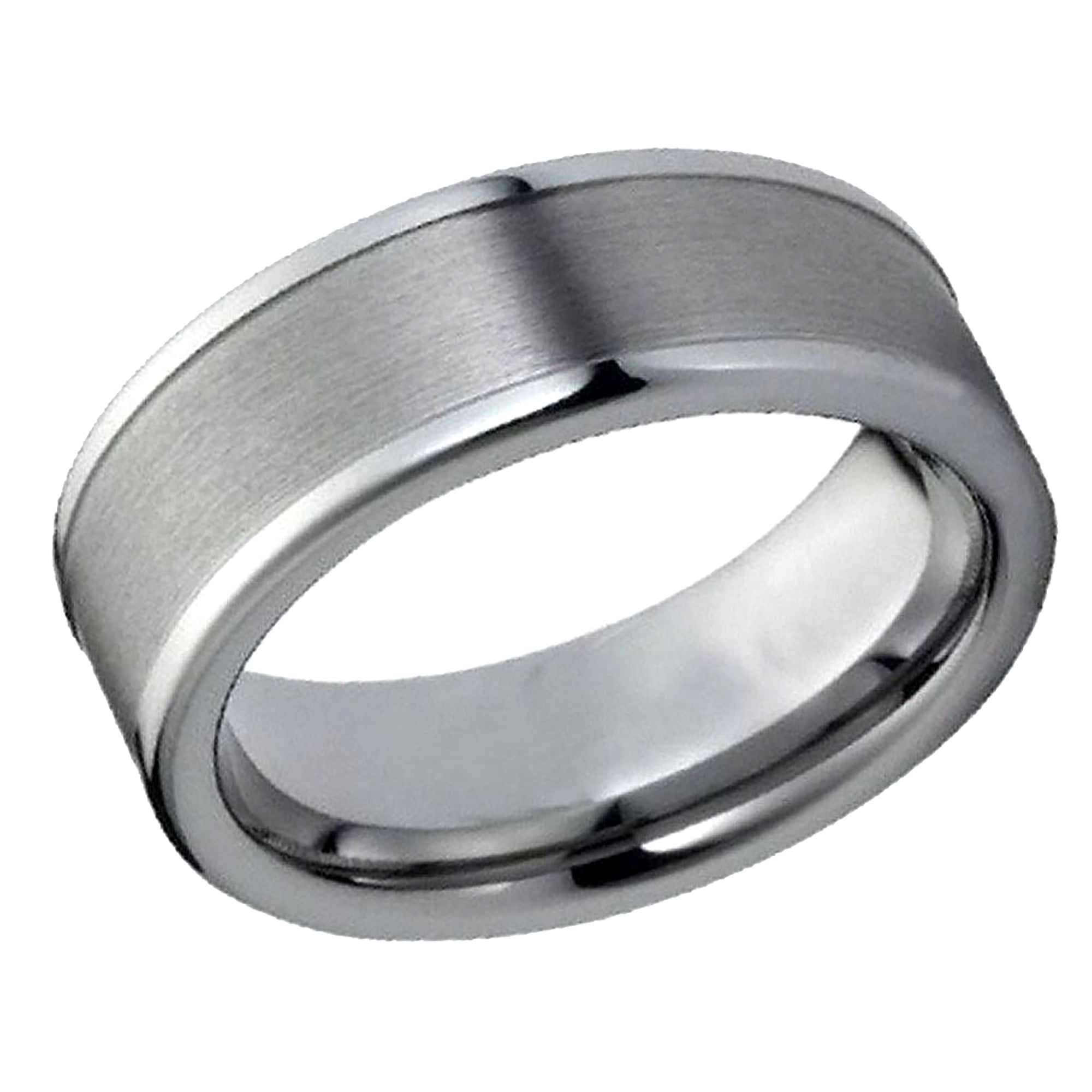 Men Women Tungsten Carbide Wedding Band Ring 8mm Comfort Fit Flat Brushed Ring For Men \u0026 Women ...