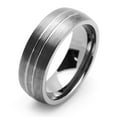 thumbnail image 1 of Men Women Tungsten Carbide Wedding Band Ring 8mm Comfort Fit Grooved Ring For Men & Women, 1 of 3