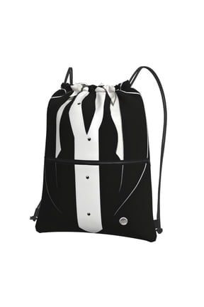 Men Women Tuxedo Pattern Sport Gym Water Resistant Sackpack Drawstring Backpack Bag