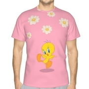 Men Women Tweety Bird Shirts Short Sleeve Cosplay Adults Anime T-Shirts Crew Neck 3d Printed Tee Tops