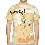 Men Women Tweety Bird Shirts Short Sleeve Cosplay Adults Anime T-Shirts Crew Neck 3d Printed Tee Tops