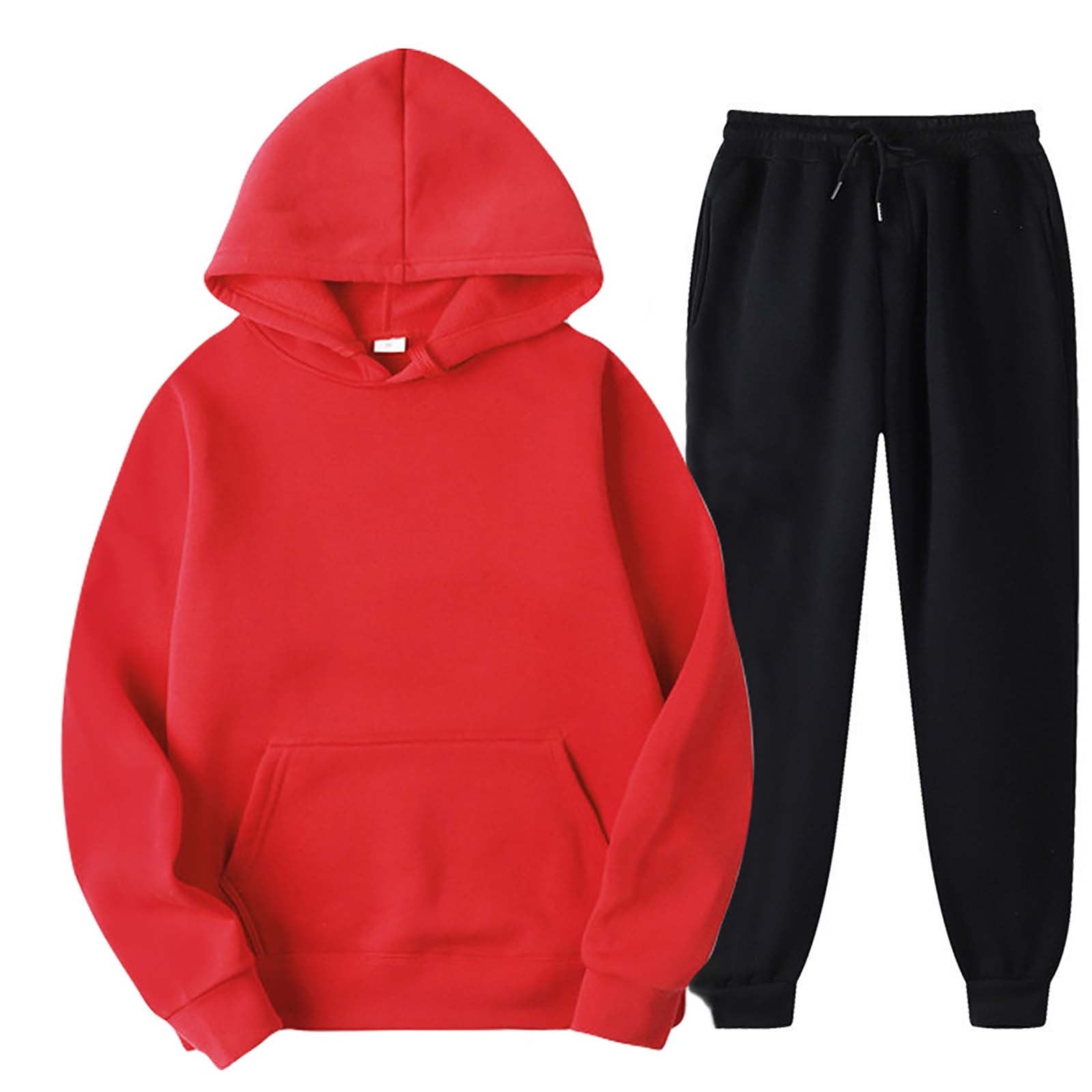 Red sweatshirt sale and sweatpants set