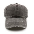 thumbnail image 1 of Men Women Vintage Washed Distressed 100% Cotton Baseball Cap Adjustable Dad Hat (Brown), 1 of 1