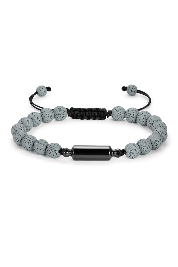 Men Women Volcanic stone beaded ashes bracelet Cremation Pendant Small Urns For Ashes Keepsake Urn bracelets