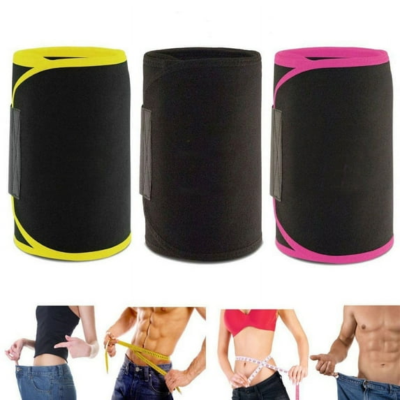 Men Women Waist Trimmer Belt Weight Loss Sweat Band Wrap Fat Tummy Stomach Sauna Sport Waist Support Waistband Running Gym Fitness Belts