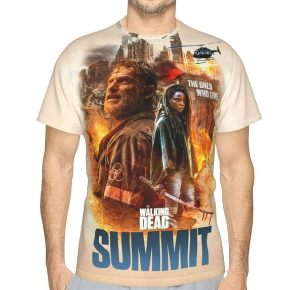 Men Women Walking Dead Shirts Short Sleeve Cosplay Adults Anime T-Shirts Crew Neck 3d Printed Tee Tops