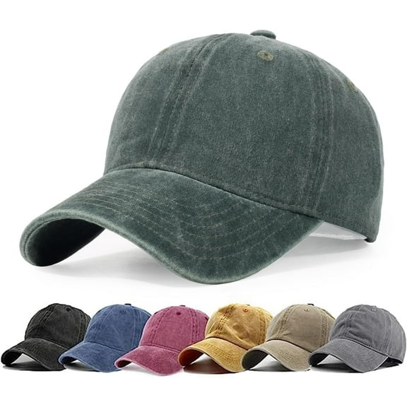 Men Women Washed Distressed Twill Cotton Baseball Cap Vintage Adjustable Dad Hat