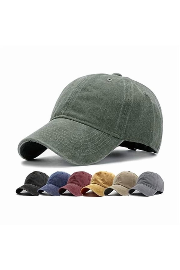 Men Women Washed Distressed Twill Cotton Baseball Cap Vintage Adjustable Dad Hat