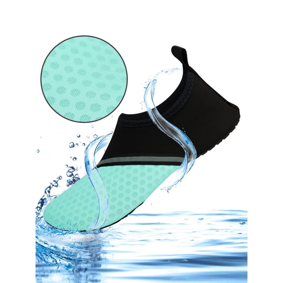 Men Women Water Shoes Beach Shoes Quick-Dry Flexible Barefoot Water Skin Sports Shoes Slip-on Aqua Beach Shoes Fit Beach Swim Diving Surfing and Yoga Exercise