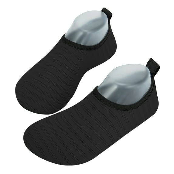 Men Women Water Shoes Quick-Dry Socks Barefoot Slip-on for Sport Beach Swim Surf Yoga Exercise, Black