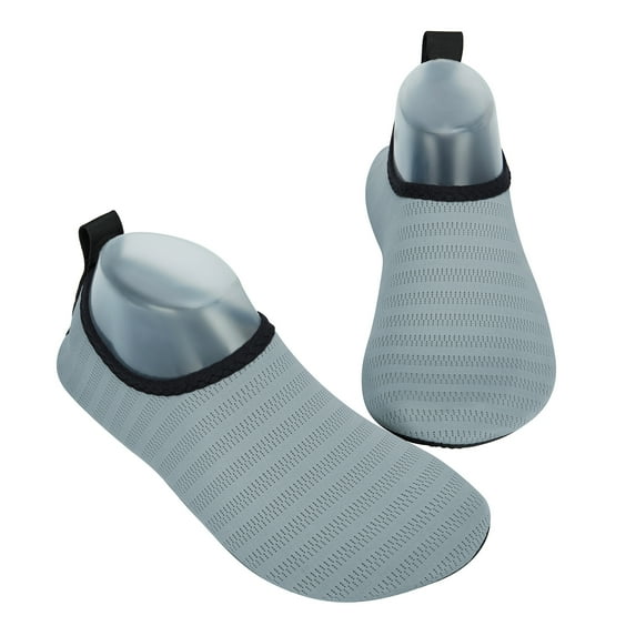 Men Women Water Shoes Quick-Dry Socks Barefoot Slip-on for Sport Beach Swim Surf Yoga Exercise, Gray