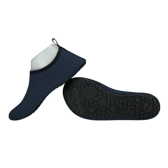 Men Women Water Shoes Quick-Dry Socks Barefoot Slip-on for Sport Beach Swim Surf Yoga Exercise, Navy Blue
