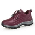 Men/Women Waterproof Slip On Leather Hiking Shoes NonSlip Casual