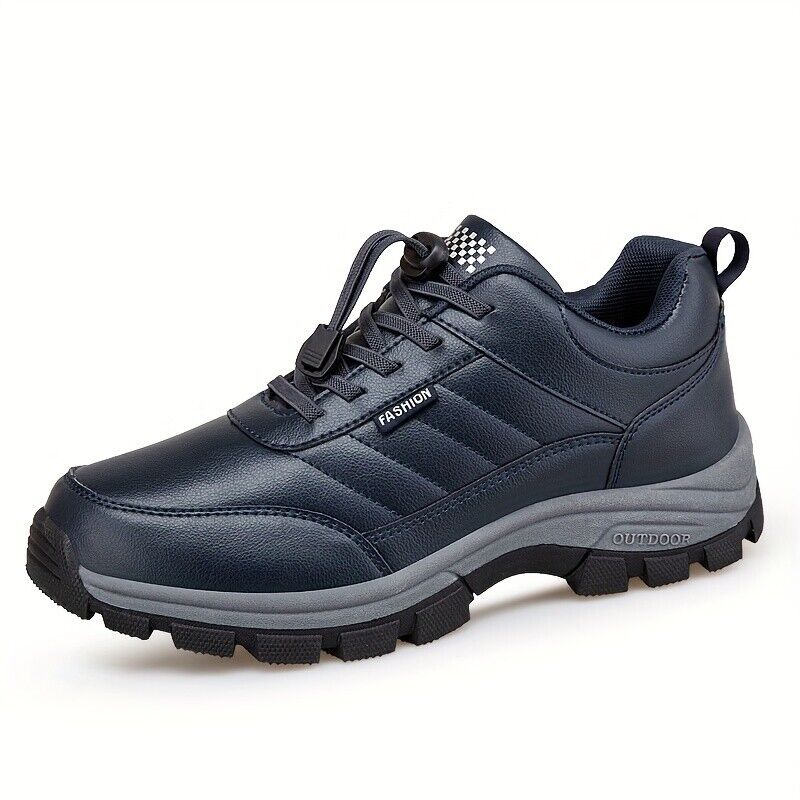 Men/Women Waterproof Slip On Leather Hiking Shoes NonSlip Casual