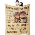 thumbnail image 1 of for Men Women, Wedding Blanket Gifts for Wife Husband Best Romantic Anniversary Marriage Gift for Couple Parents, Happy Anniversary for Girlfriend Boyfriend Gifts Blanket 59"X 51", 1 of 5