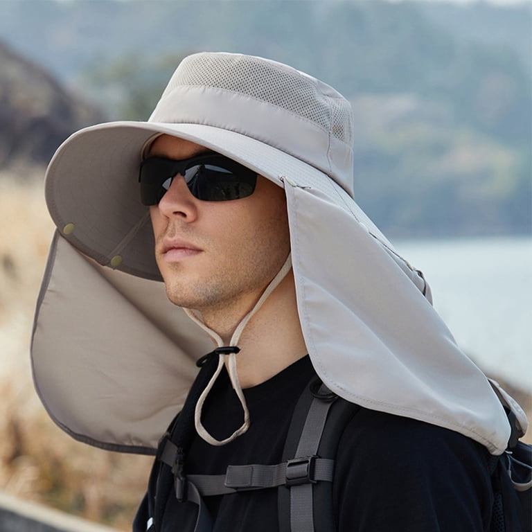 Men Women Wide Brim Sun Hat Uv Protection Bucket Cap For  display picture 1
