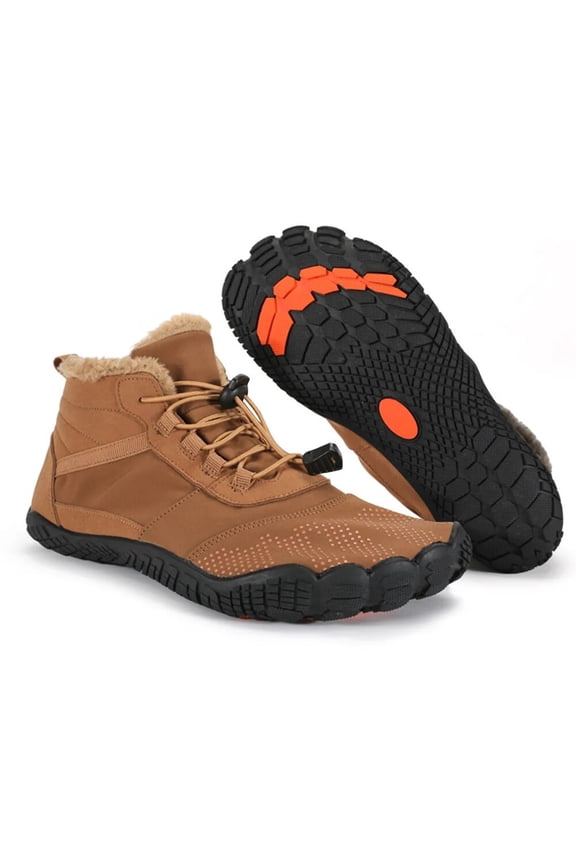 Men/Women Winter Boots Snow Barefoot Casual Shoes Outdoor Work Shoes Warm Fur Ankle Shoes