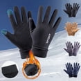 thumbnail image 1 of Men Women Winter Fleece Lined Gloves Warm Running Cycling Snow Ski Gloves, thermal Windproof Material and Touch Screen Finger for Driving Snowboarding, 1 of 6