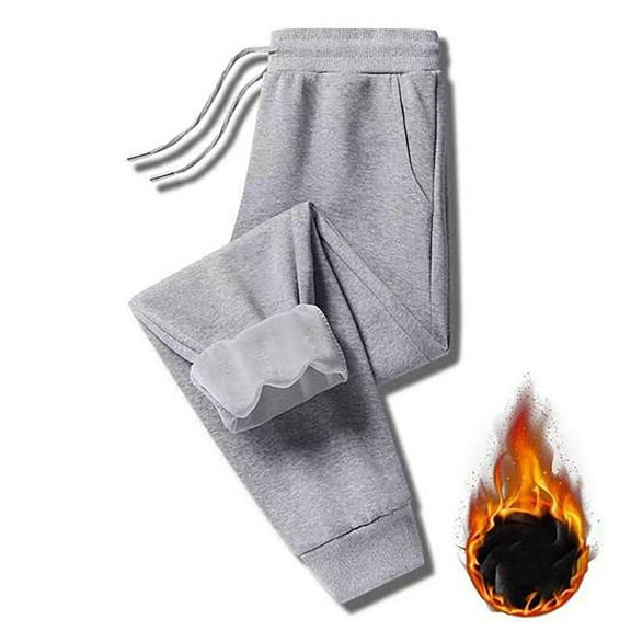 Men & Women Winter Fleece Sweatpants Open Bottom Warm Sherpa Lined Insulated Thermal Track Pants Athletic Active Joggers