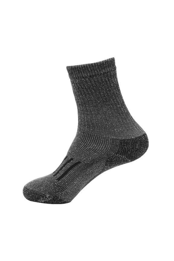 Men Women Winter Outdoor Sports Socks 1 Pairs, Super Thick Thermal Hiking Socks, Breathable Odor Resistant Crew Socks for Skiing and Cold Weather Activities - Black