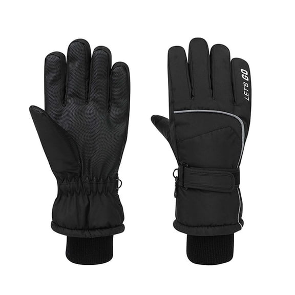 Men Women Winter Ski Gloves for Men Women Touchscreen Compatible Thermal Lined Thick Cold Weather Outdoor Protection Black