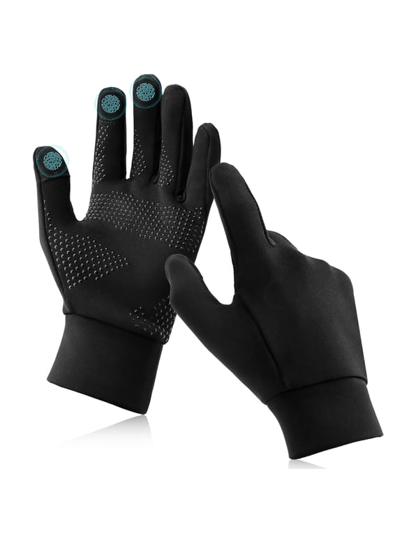 Men Women Winter Thermal Gloves, Windproof Water Resistant Anti-Slip Touch Screen Gloves for Driving Cycling Running Ski Snowboarding Hiking