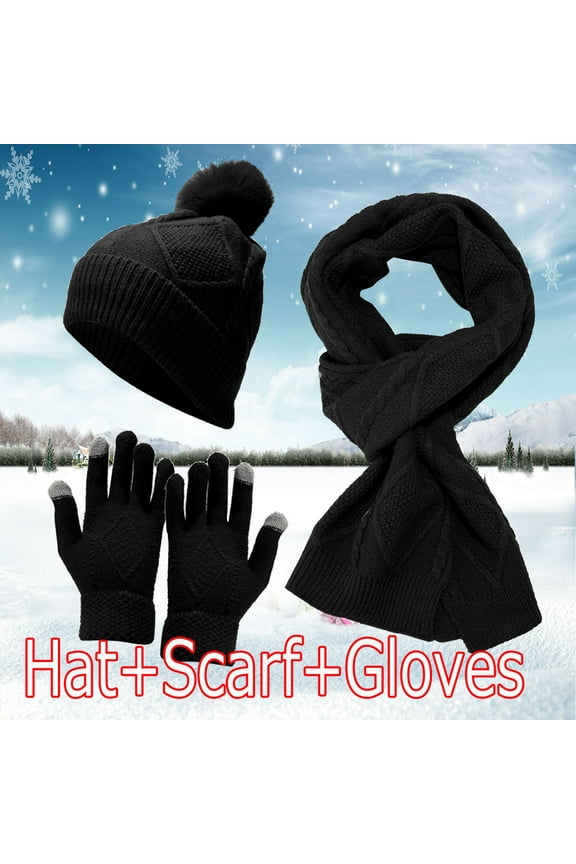 Men Women Winter Warm Knitted Adult Windproof Hat Cycling Skiing Knit Hat Scarf Gloves Sets Frat Boy Clothes Work Hat for Women Sometimes Baseball Cap L A Gear Womens Baseball Caps Mushing Hat Fetus