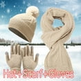 thumbnail image 1 of Men Women Winter Warm Knitted Adult Windproof Hat Cycling Skiing Knit Hat Scarf Gloves Sets Frat Boy Clothes Work Hat for Women Sometimes Baseball Cap L A Gear Womens Baseball Caps Mushing Hat Fetus, 1 of 6