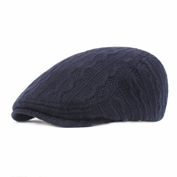 Men Women Winter Warm Knitted Hat Thick Newsboy Golf Flat Beret Driving Caps