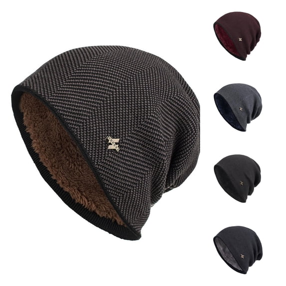 Men Women Winter Warm Oversized Baggy Stretchy Slouchy Skully Hat Bonnet M
