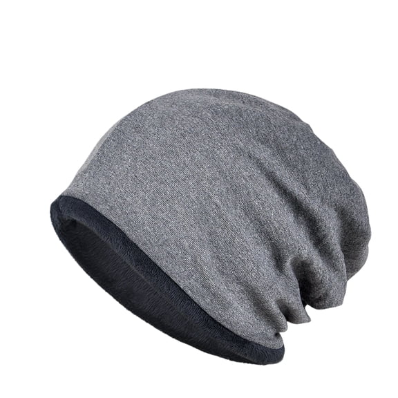 Men Women Winter Warm Ski Hat Windproof Short Plush Lining Beanie Cap