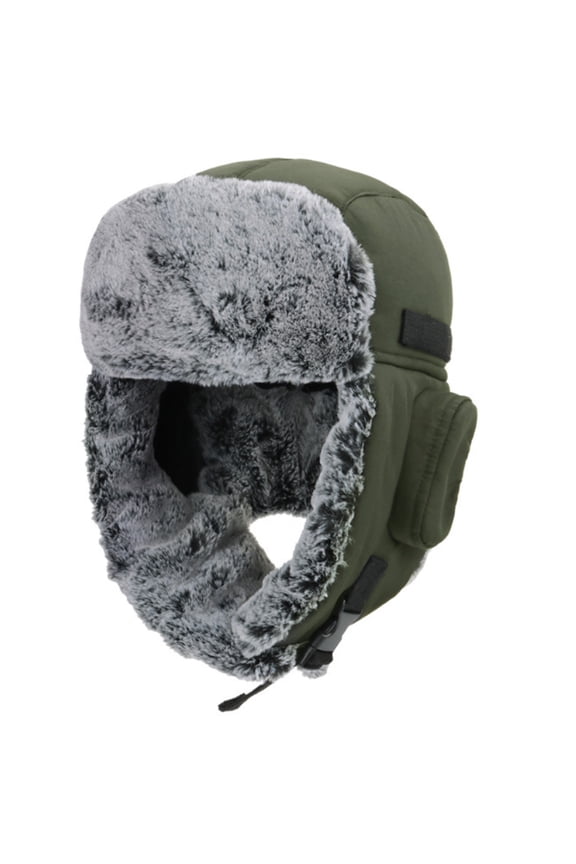 Men Women Winter Warm Trapper Hat Outdoor Windproof Thicken Plush Lining Russian Ushanka Snow Ski Hunting Adjustable Earflap Cap