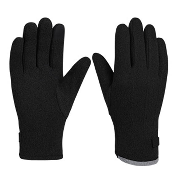 Men Women Winter Waterproof thermal Fleece Lined Ski Gloves Touchscreen Fingers Gloves, Snow Warm Cycling Cold Weather, Driving Biking Running 1 Pair Black Free Size