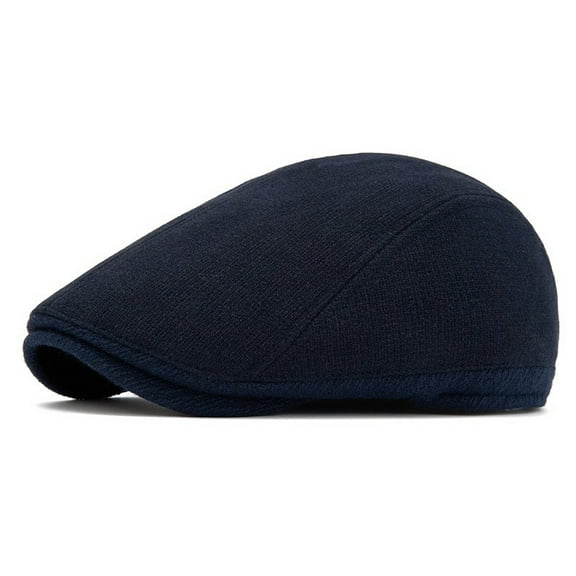 Men Women Wool Newsboy Duckbill Flat Hat Driving Cabbie Ivy Peaked Winter Warm Cap