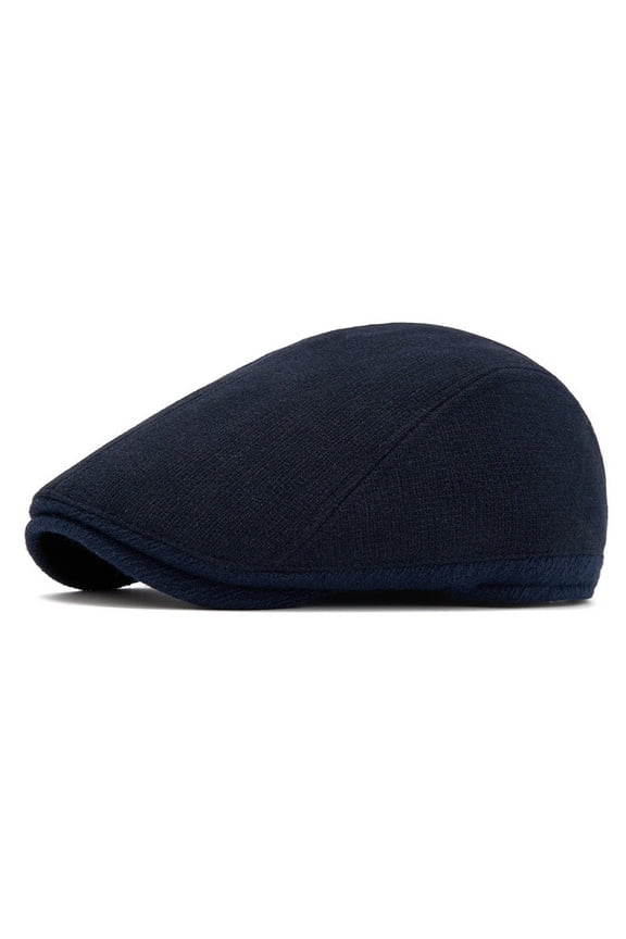 Men Women Wool Newsboy Duckbill Flat Hat Driving Cabbie Ivy Peaked Winter Warm Cap