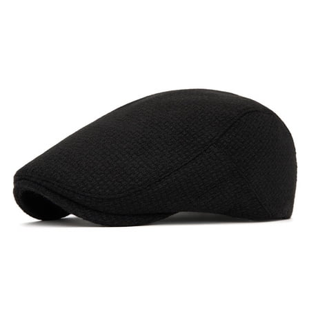 Men Women Wool Newsboy Duckbill Flat Hat Golf Driving Cabbie Ivy Peaked Winter Cap