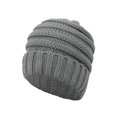 thumbnail image 1 of Men/Women's Chunky Soft Knitted Warm Winter Beanie Hat, Grey, 1 of 5