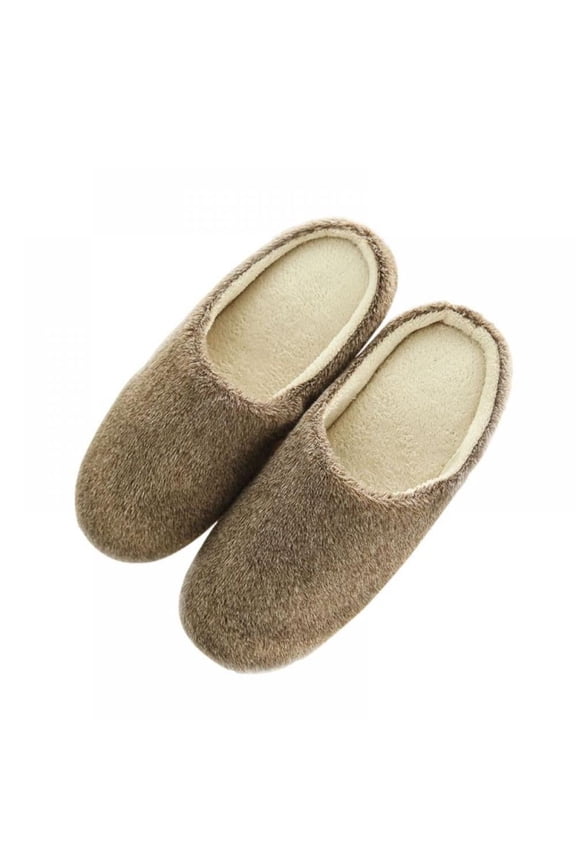 Men/Women's Cozy Memory Foam Slippers, Fuzzy Wool-Like Plush Fleece Lined Warm Slip On House Shoes