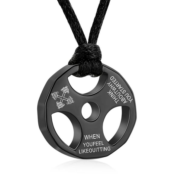 Men Women's Dumbbell Urn Necklace for Ashes Stainless Steel Couples Barbell Pendant Fitness Gym Sports Dumbbell Weight Lifters Barbell Chain Jewelry