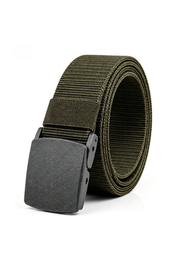 Men & Women's Elastic Woven Belt, Casual Outdoor Adjustable Belt with Quick Release Buckle, Multi Colors Available