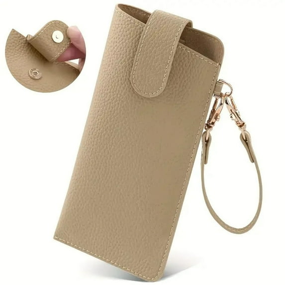 Men Women's Eyeglass Case Soft Leather Glasses Storage Bag Portable Hangable Pocket Cases Slim Travel Pouch for Sunglasses