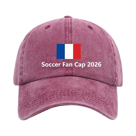 Men Women's France Flag Printed Base Ball Cap Vintage Washable Soft Breathable Football Fans Sun Hat
