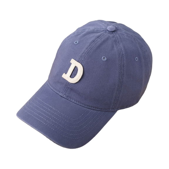 Men Womens Baseball Caps Letter D Baseball Cap Adjustable Sun Hat For Casual Outdoor Activities Dark Blue One Size