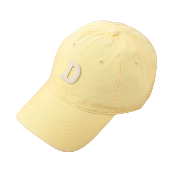 Men Womens Baseball Caps Letter D Baseball Cap Adjustable Sun Hat For Casual Outdoor Activities Yellow1 One Size