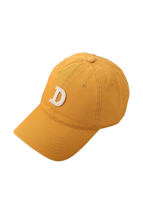 Men Womens Baseball Caps Letter D Baseball Cap Adjustable Sun Hat For Casual Outdoor Activities Yellow2 One Size