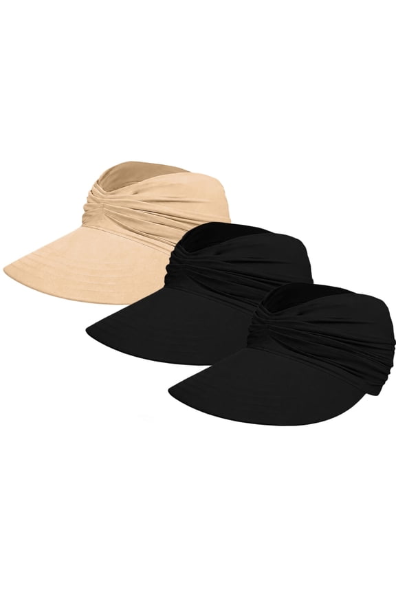Men&Womens Baseball Caps Wide Brim Lightweight Foldable Ponytail Visor Cap Women's Hats & Caps 3 PC
