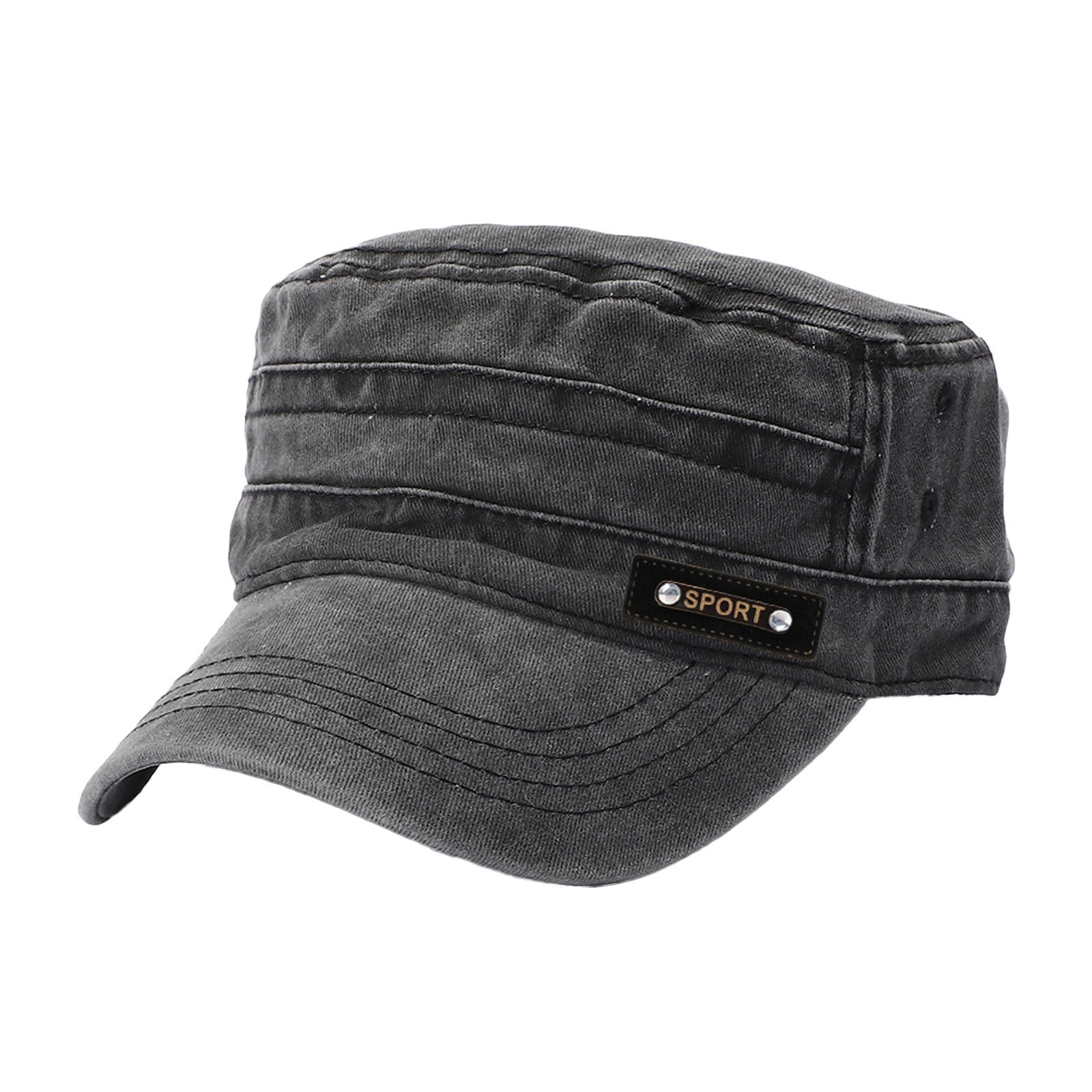 Men Womens Fashion Cotton Flat Top Hat Outdoor Hat Sun Visor Hat Racks